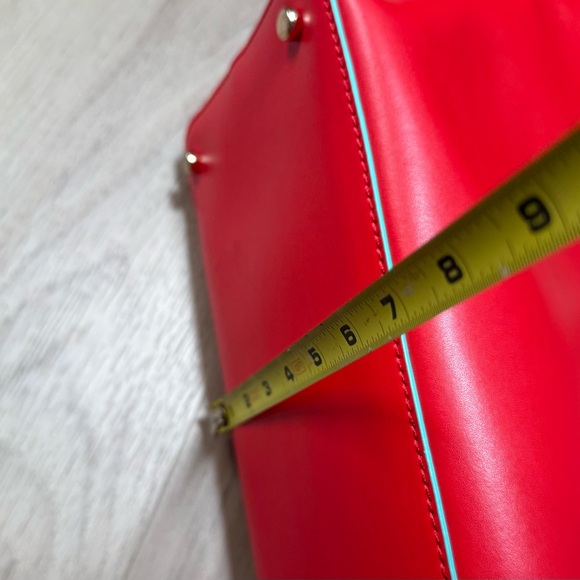 kate spade red tote with teal interior - Picture 11 of 11